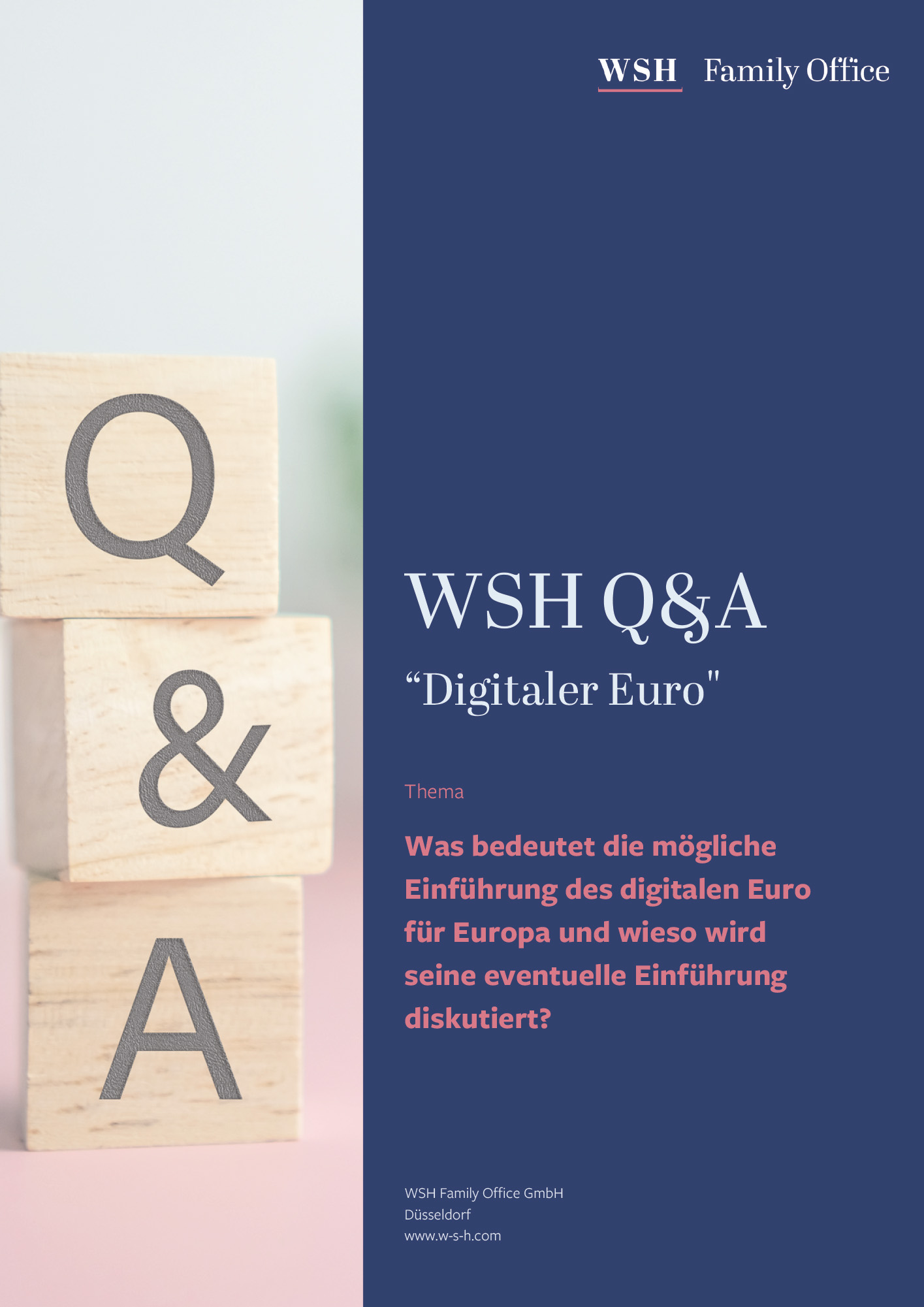 WSH Q&A – Digitaler Euro